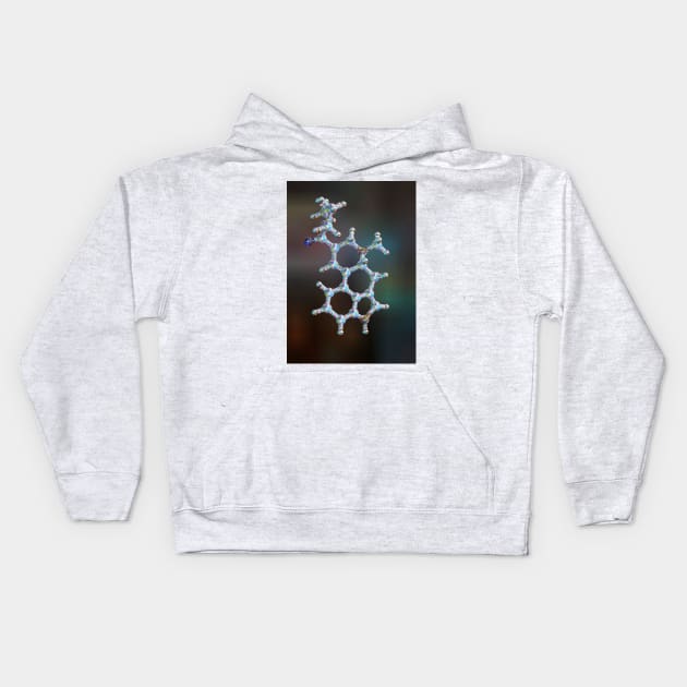 LSD drug molecule, illustration (C029/4527) Kids Hoodie by SciencePhoto